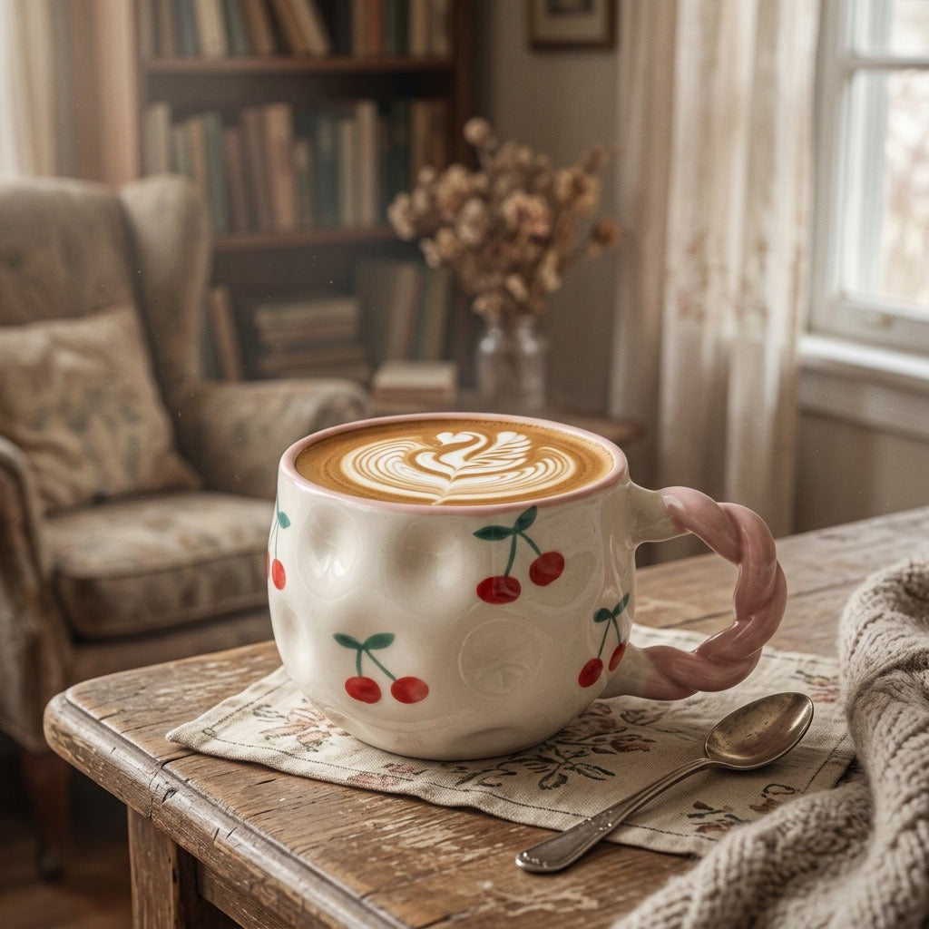 Cherry Twist Ceramic Mug