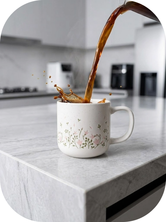 Serene Floral Porcelain Mug