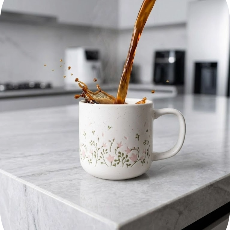Serene Floral Porcelain Mug