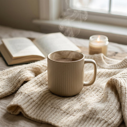 Fluted Ribbed Mug - Light Beige