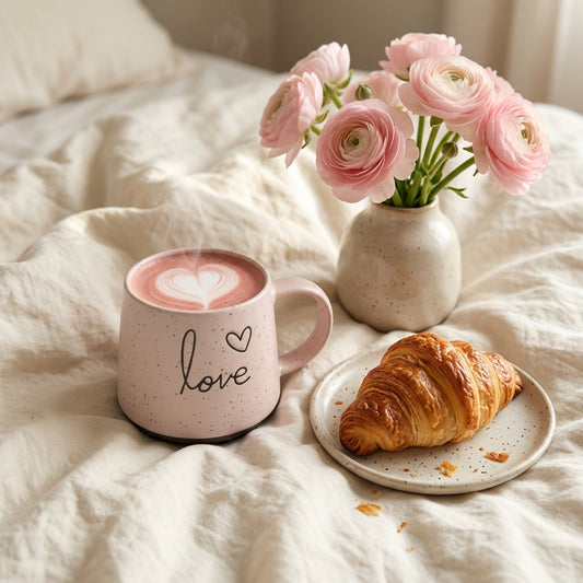 Pink 'Love' Speckled Mug