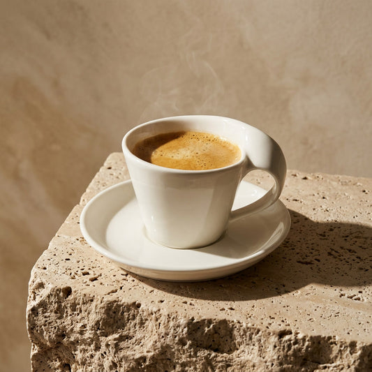 Sculptural Espresso & Saucer Set