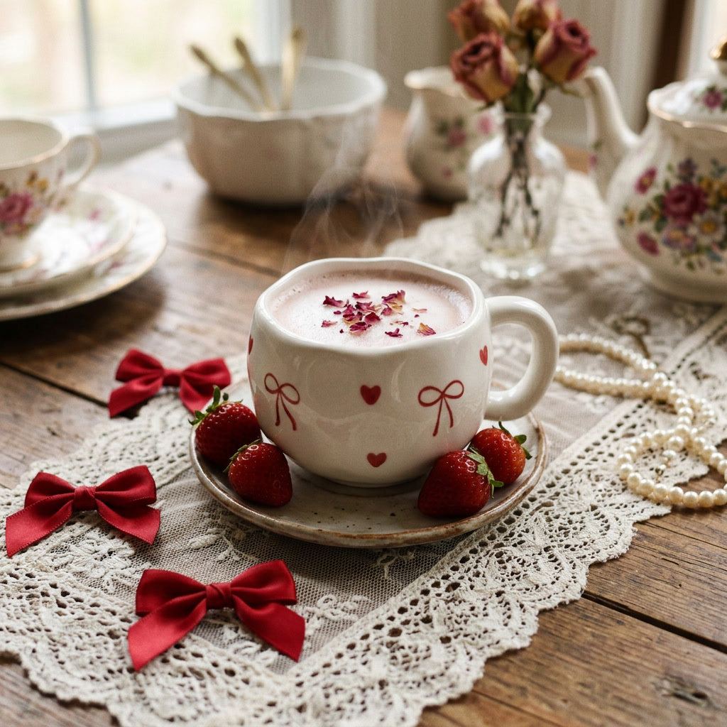 Coquette Bows & Hearts Cup