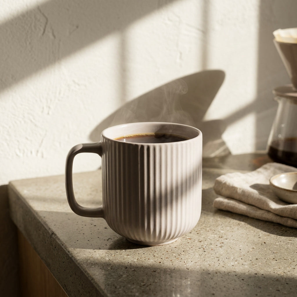 Fluted Ribbed Mug - light lavender