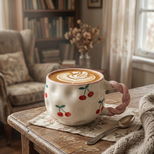Cherry Twist Ceramic Mug