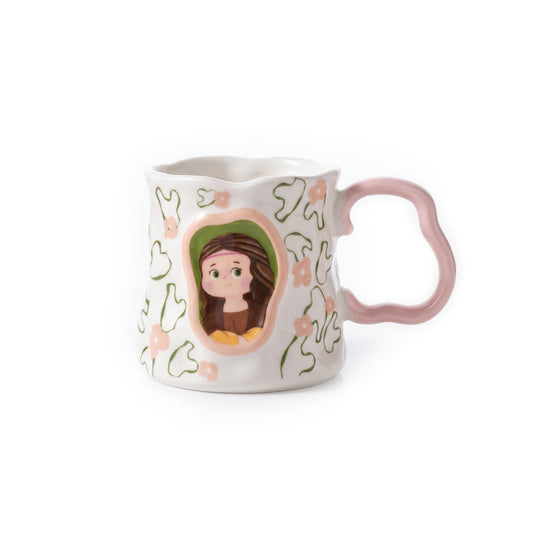Wavy Pink Art Girl Mug