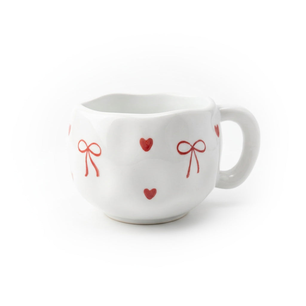 Coquette Bows & Hearts Cup - Studio White Background Shot