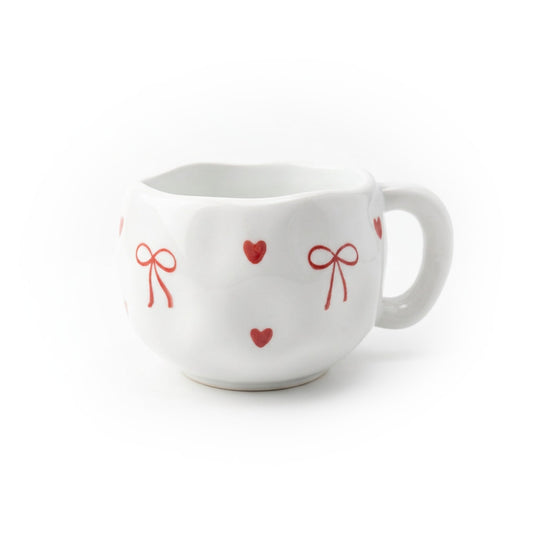 Coquette Bows & Hearts Cup - Studio White Background Shot