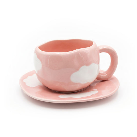 Dreamy Cloud Teacup - Pink - Studio White Background Shot