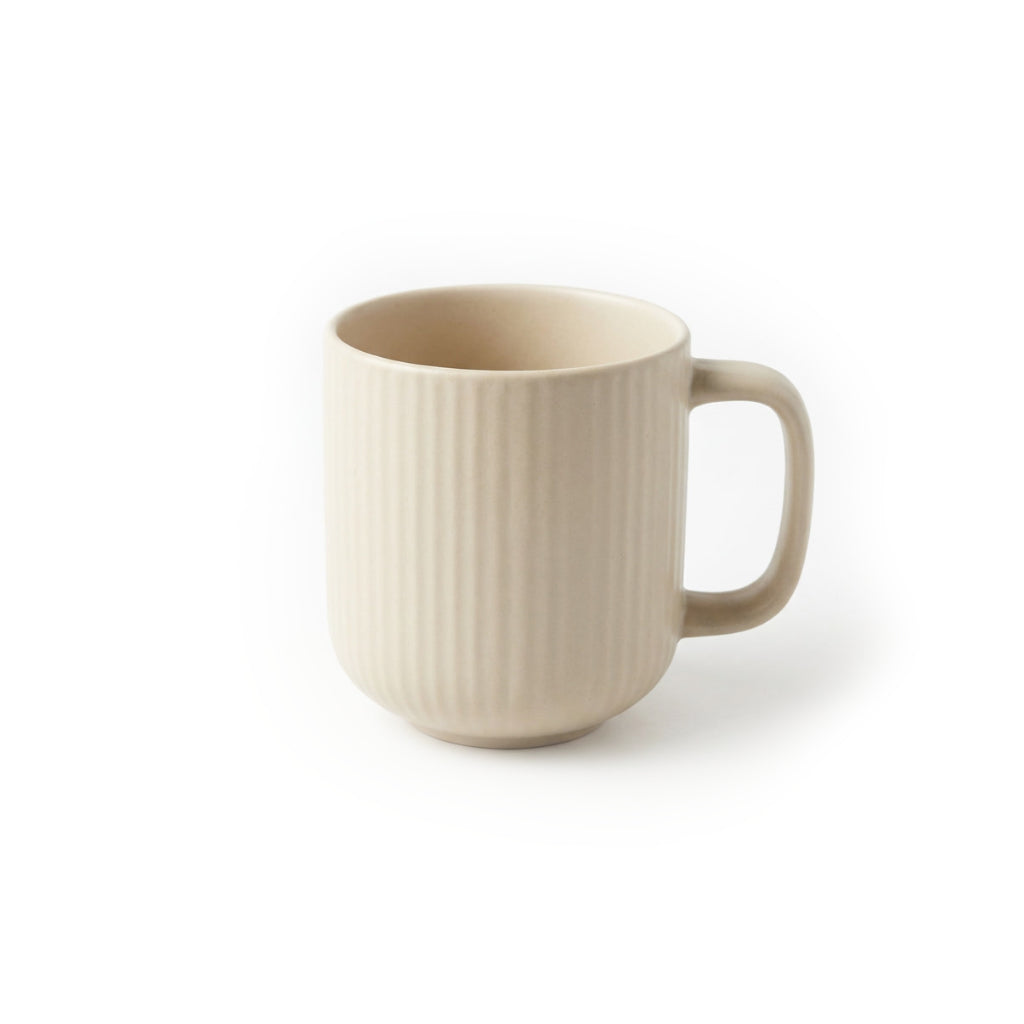 Fluted Ribbed Mug - Light Beige