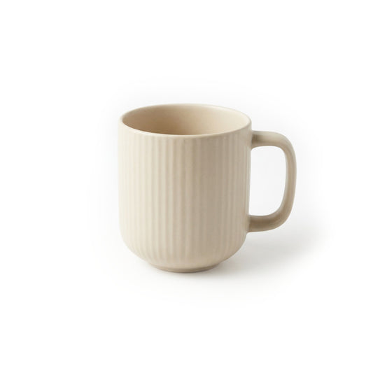 Fluted Ribbed Mug - Light Beige