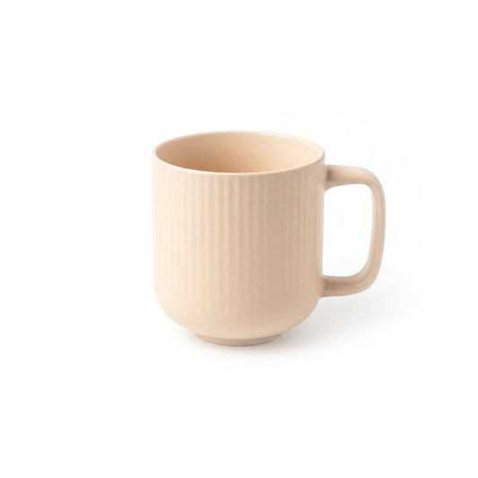 Fluted Ribbed Mug - Nude