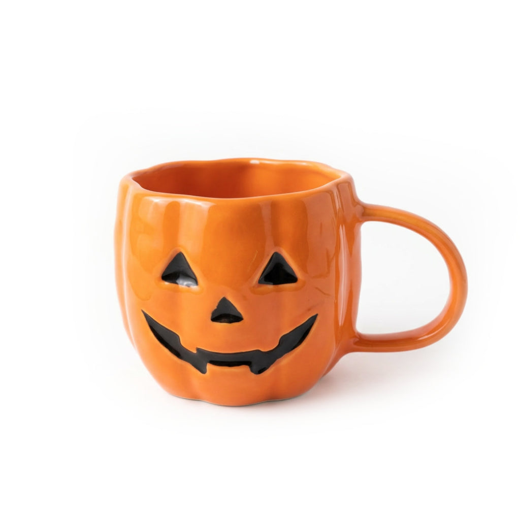 Jack-o'-Lantern Pumpkin Mug - Studio White Background Shot