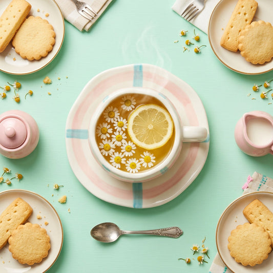 Pastel Striped Teacup Set