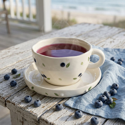 Fresh Blueberry Teacup Set