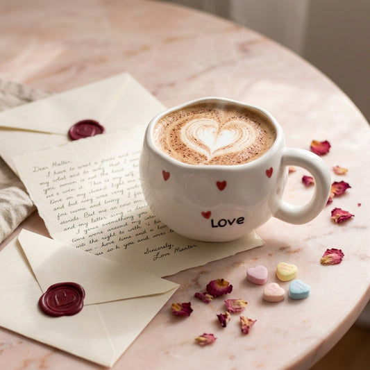 Scattered Hearts Wavy Cup