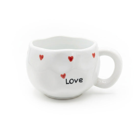 Scattered Hearts Wavy Cup - Studio White Background Shot