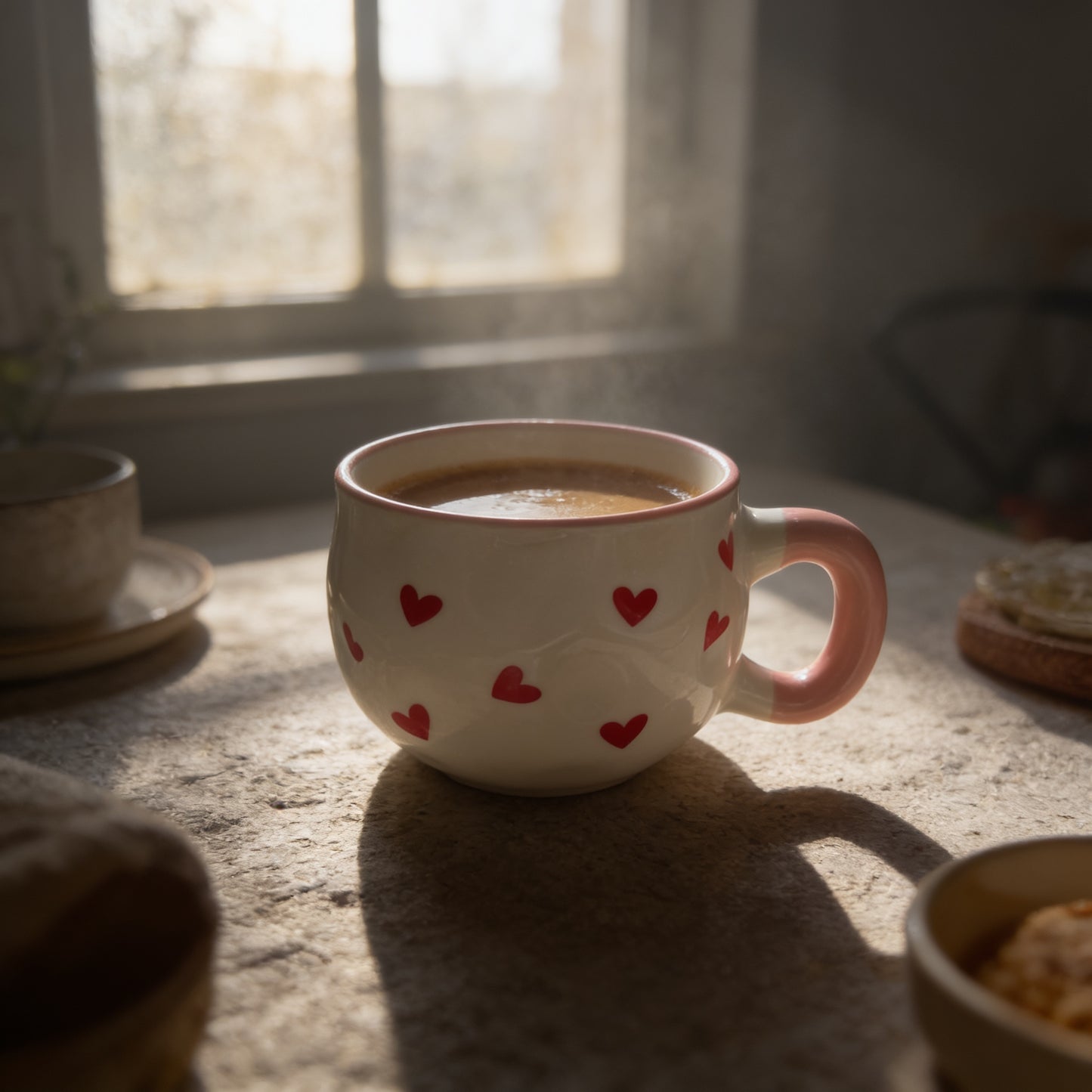Red Heart Chunky Handle Mug